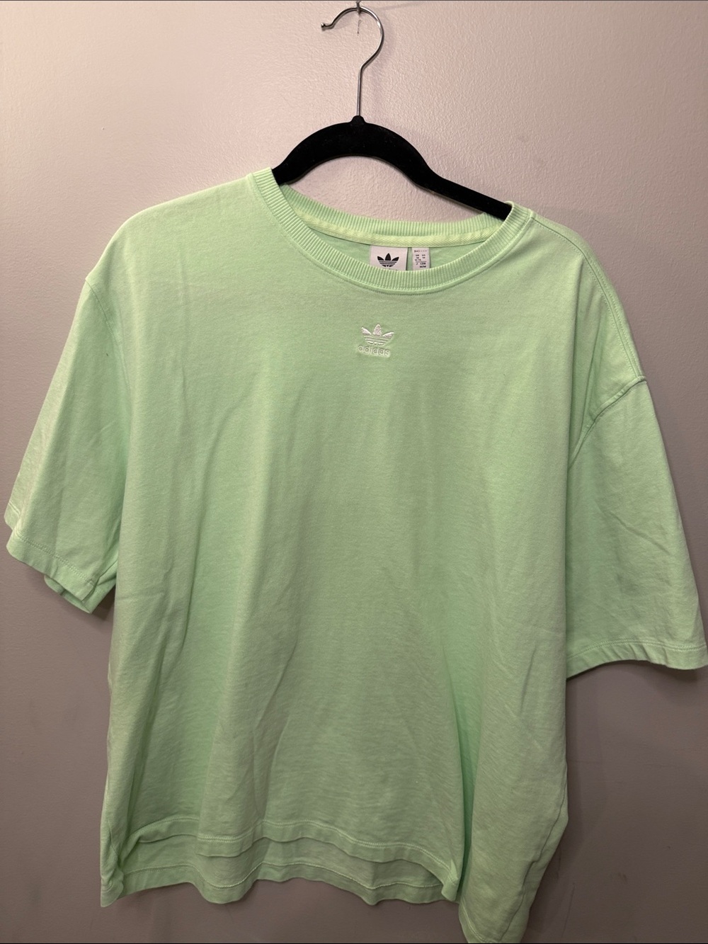 adidas Light Mint Green Trefoil Crewneck Tee